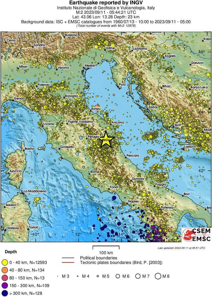 regional historical seismicity