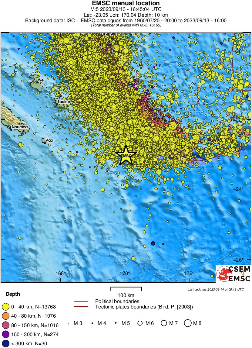 regional historical seismicity