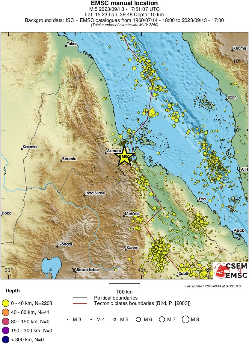 regional historical seismicity
