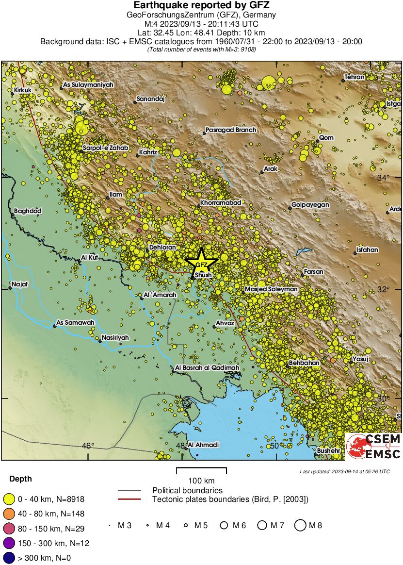 regional historical seismicity