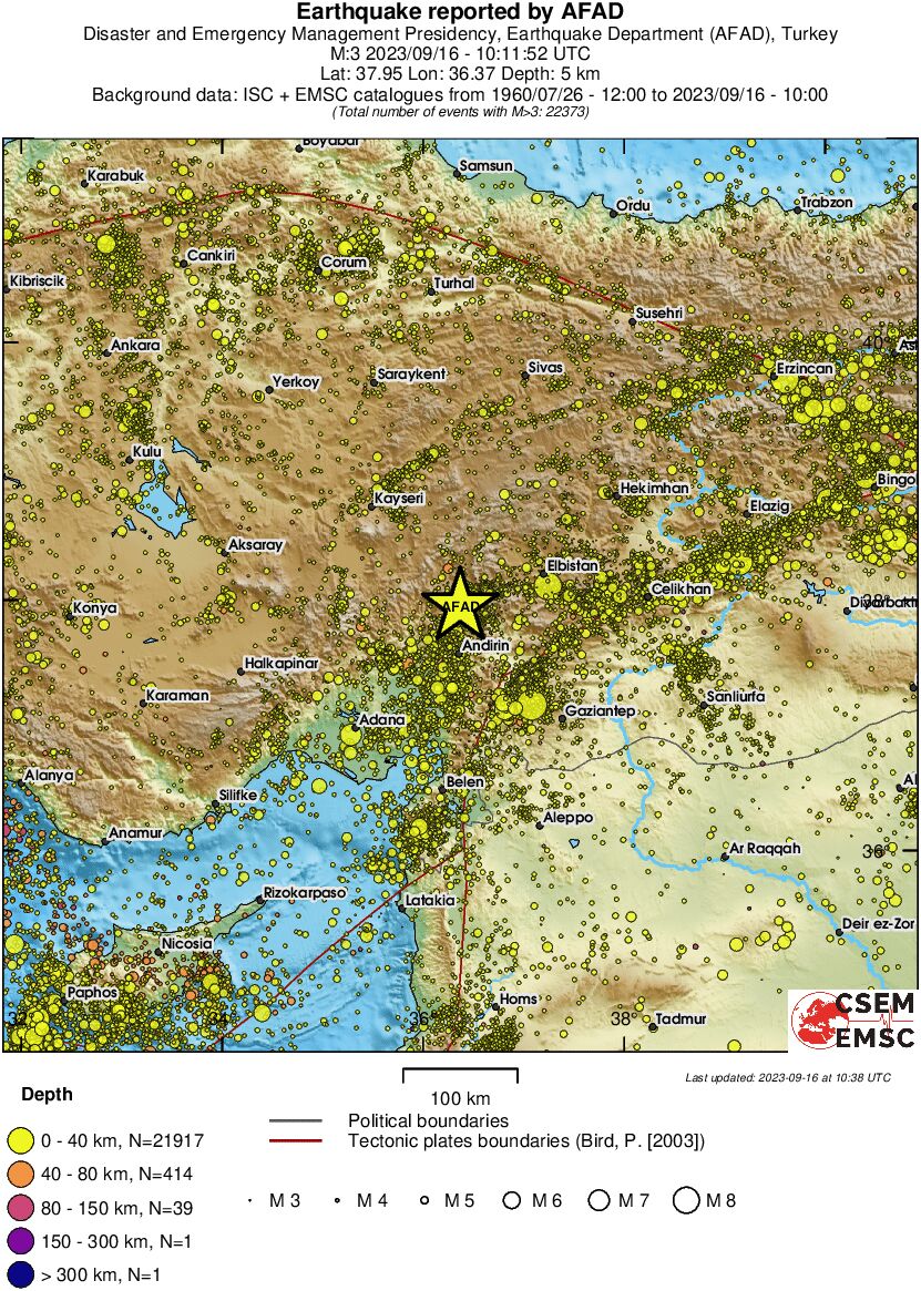 regional historical seismicity