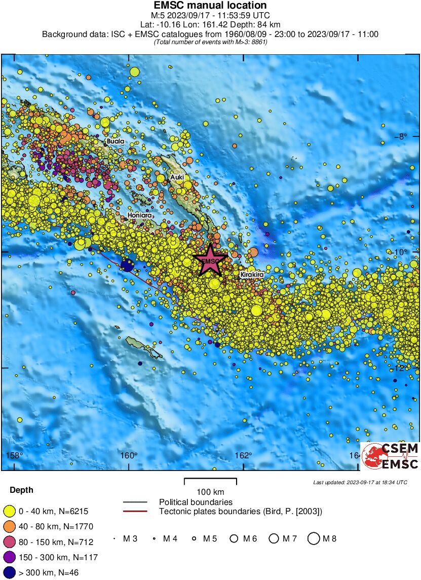 regional historical seismicity