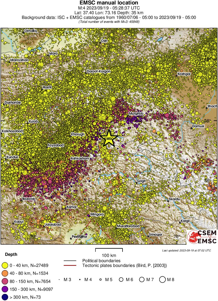 regional historical seismicity