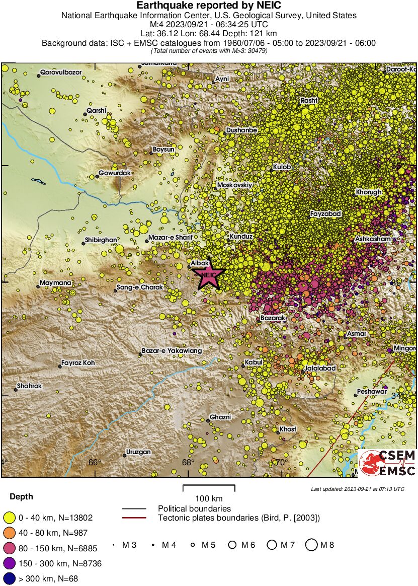 regional historical seismicity
