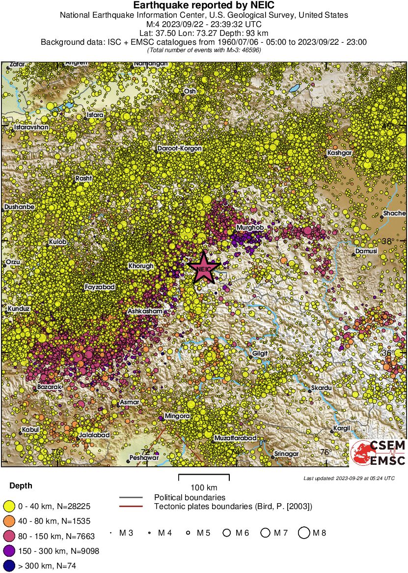 regional historical seismicity