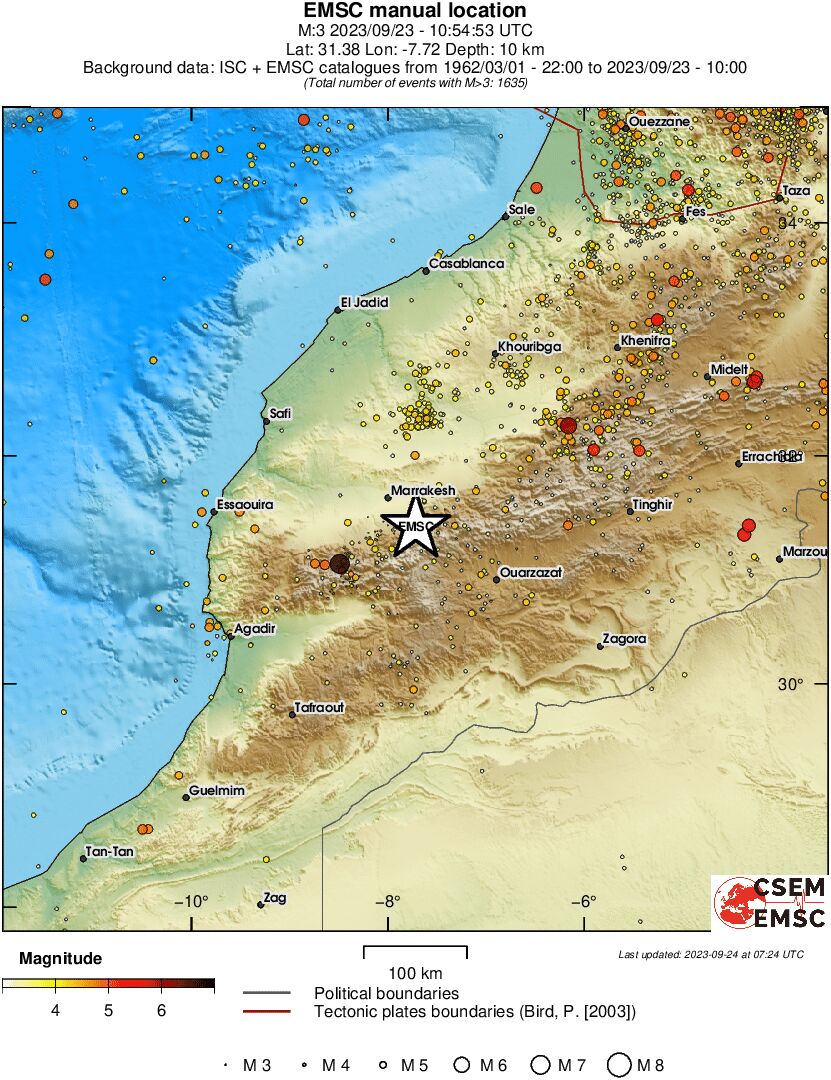 regional magnitude historical seismicity