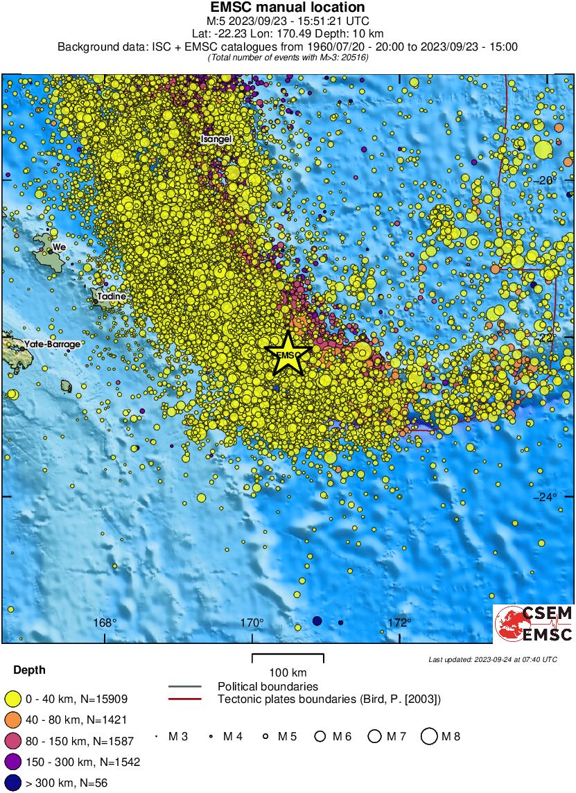 regional historical seismicity