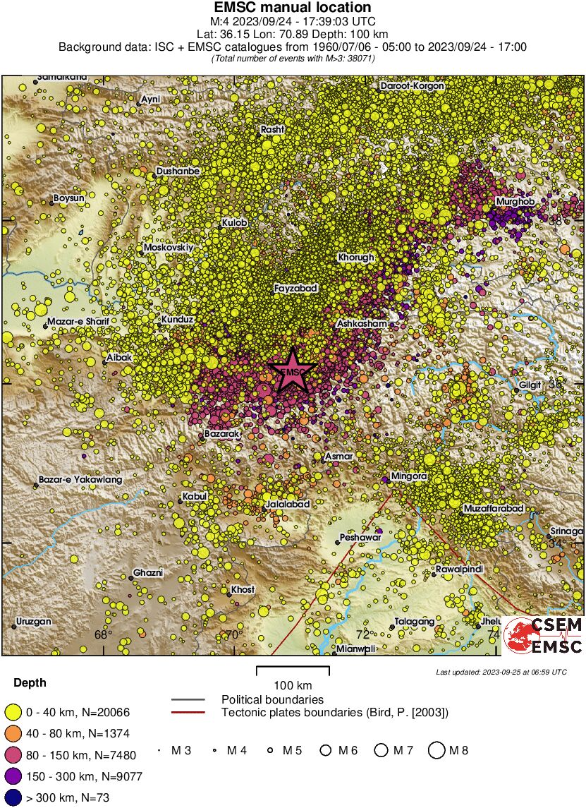 regional historical seismicity
