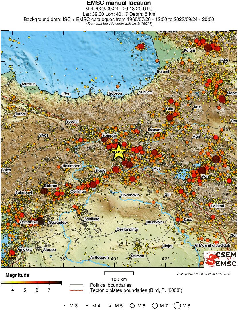 regional magnitude historical seismicity