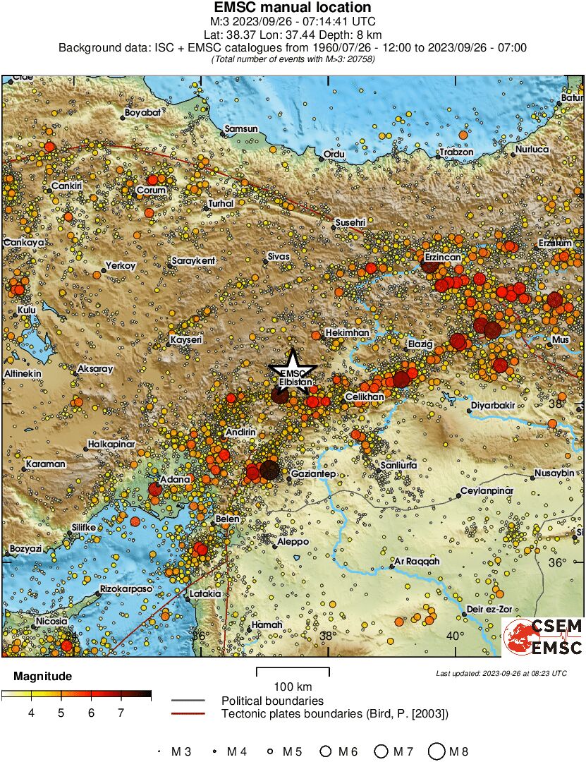 regional magnitude historical seismicity
