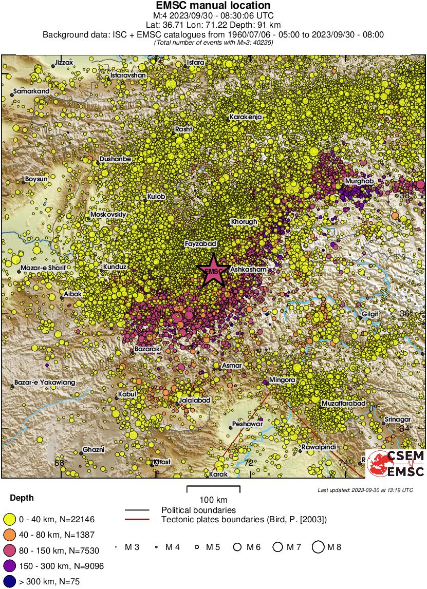regional historical seismicity