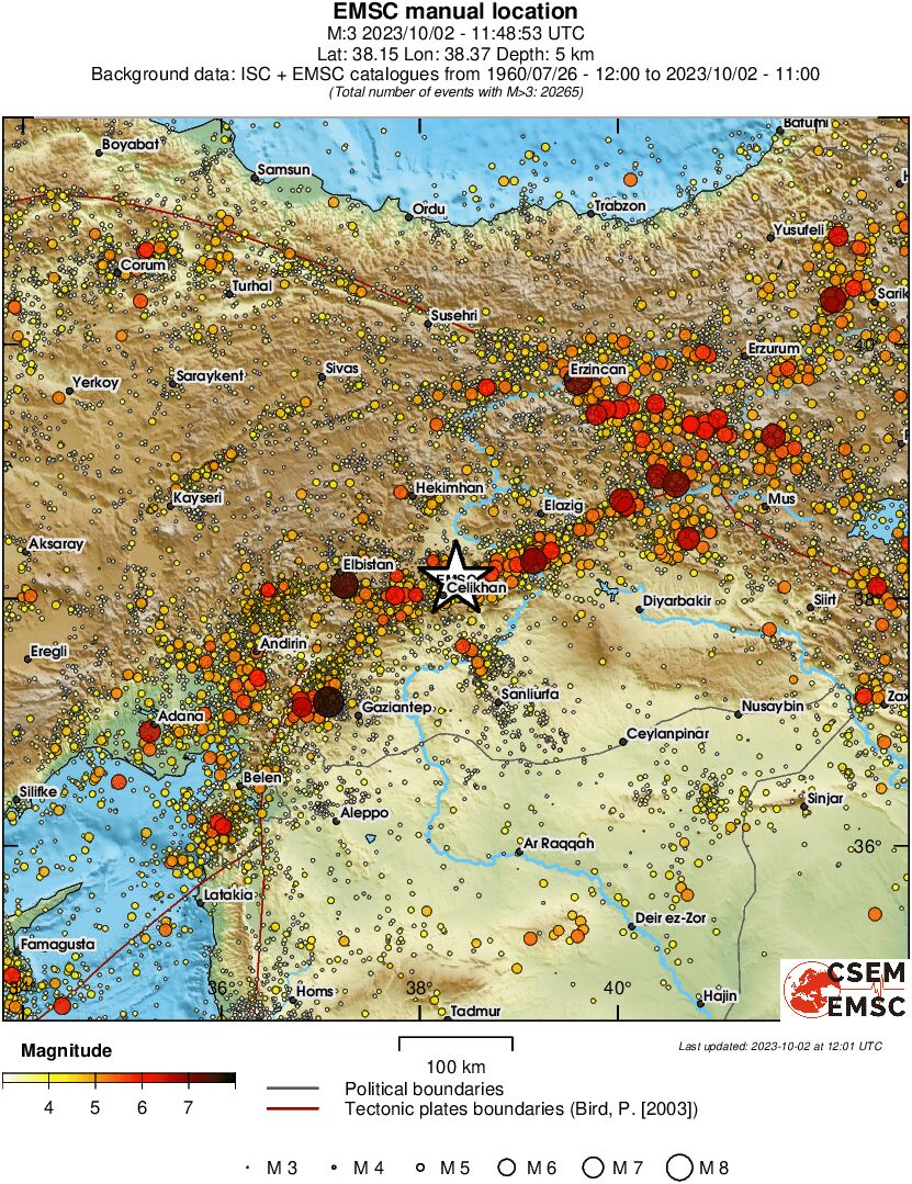 regional magnitude historical seismicity