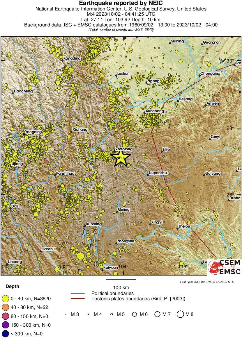 regional historical seismicity