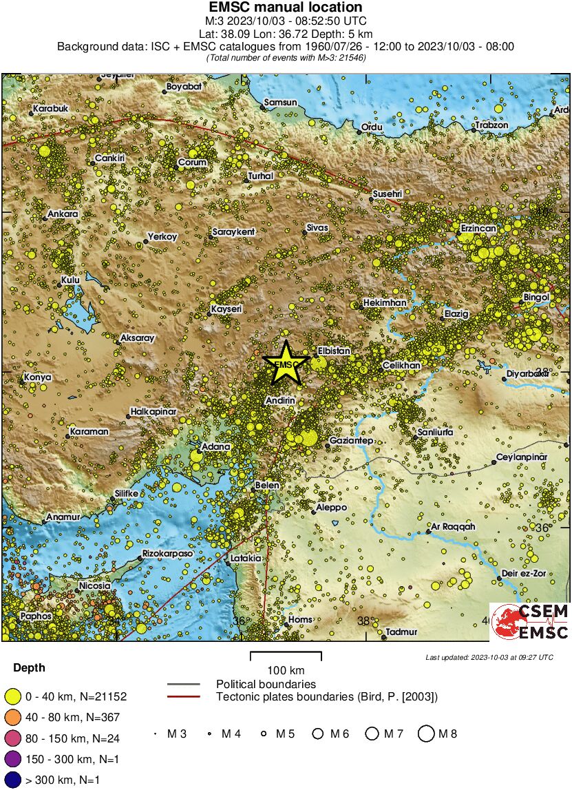 regional historical seismicity