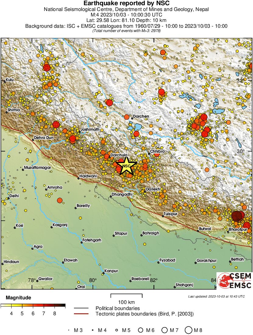 regional magnitude historical seismicity