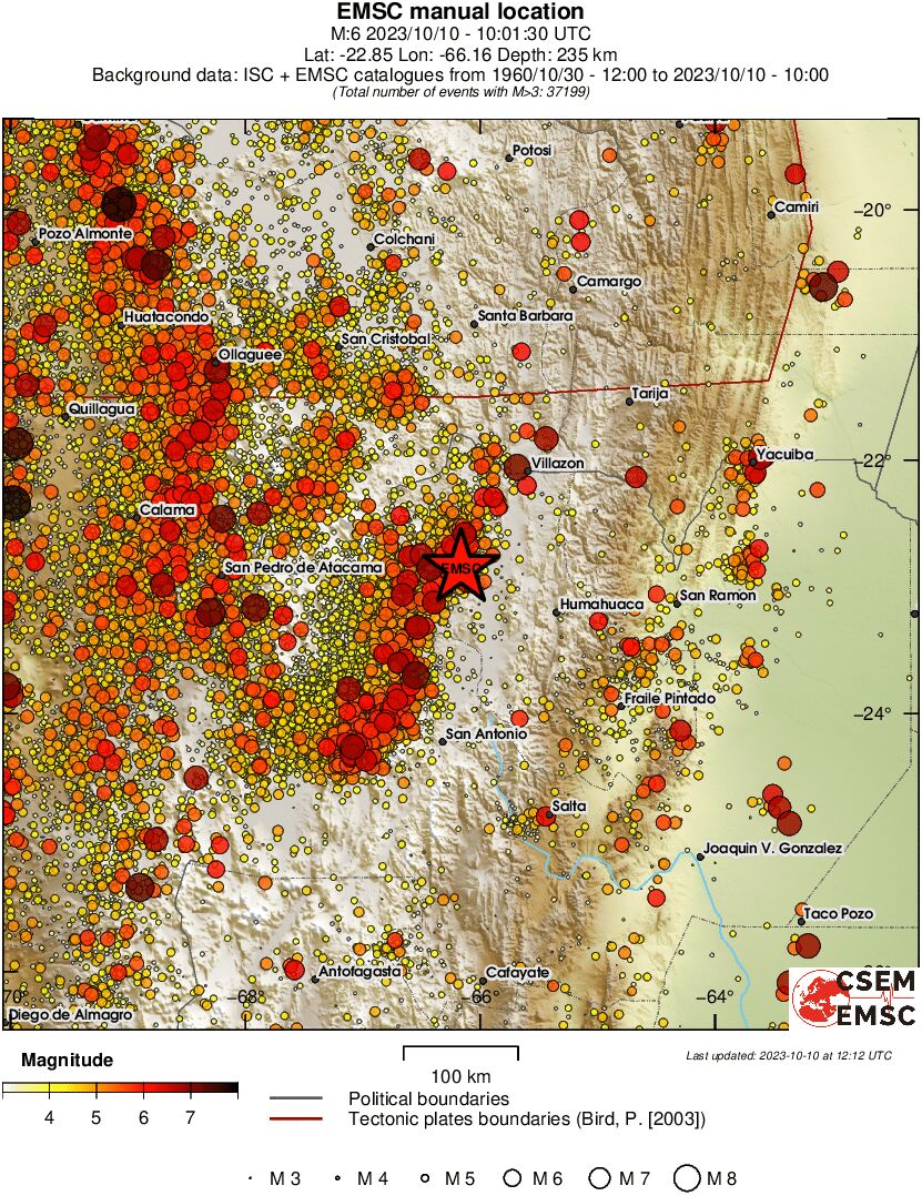 regional magnitude historical seismicity