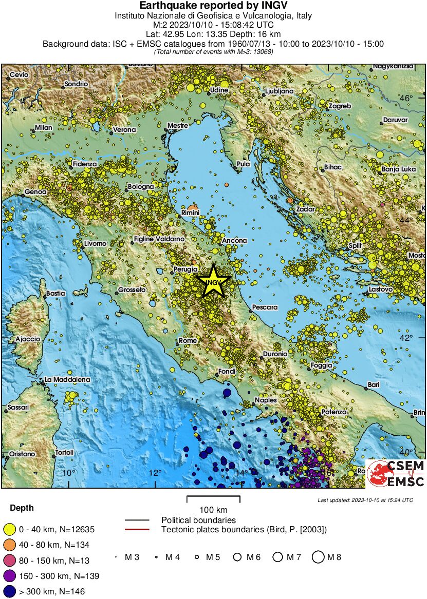 regional historical seismicity