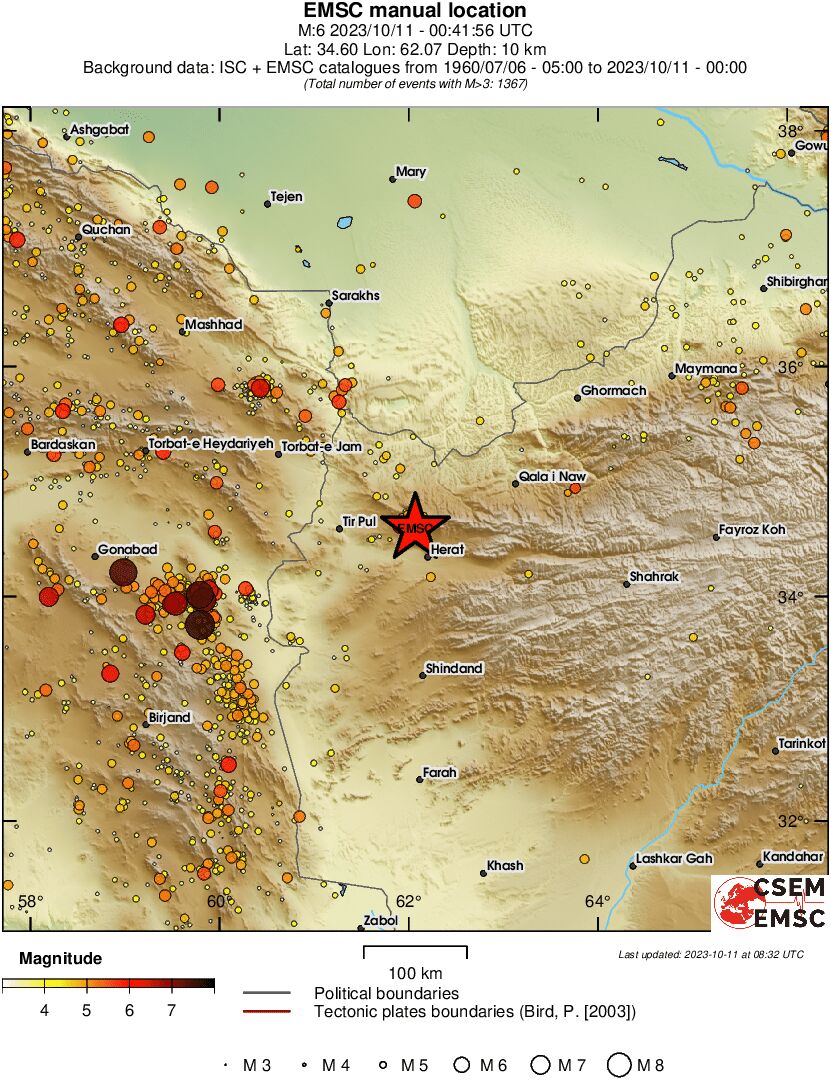 regional magnitude historical seismicity