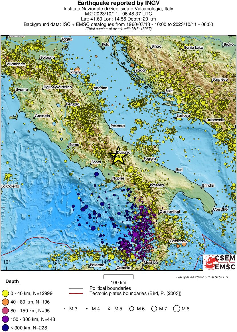 regional historical seismicity