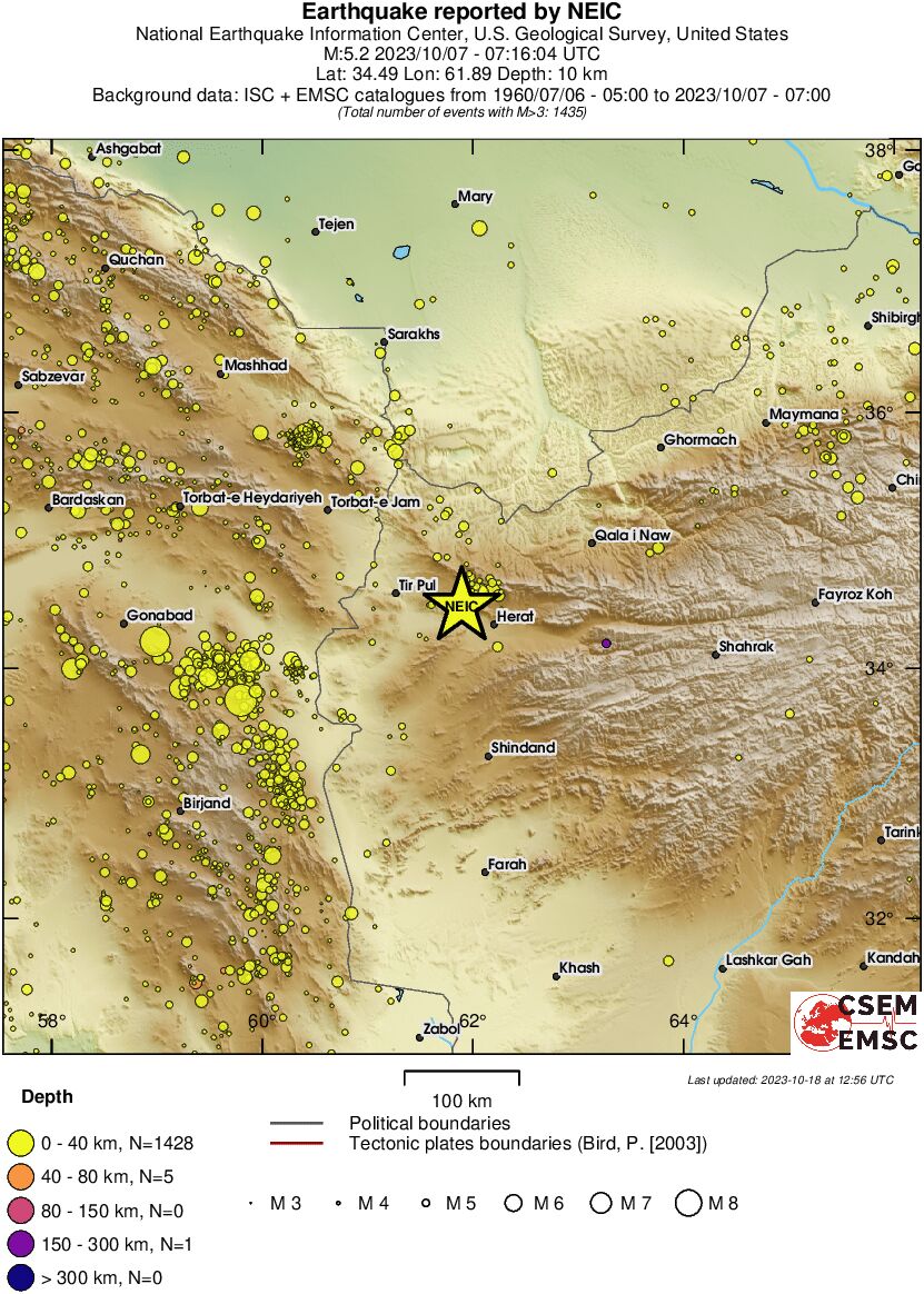 regional historical seismicity
