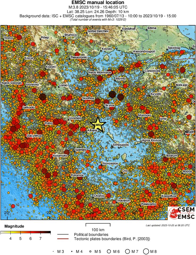 regional magnitude historical seismicity