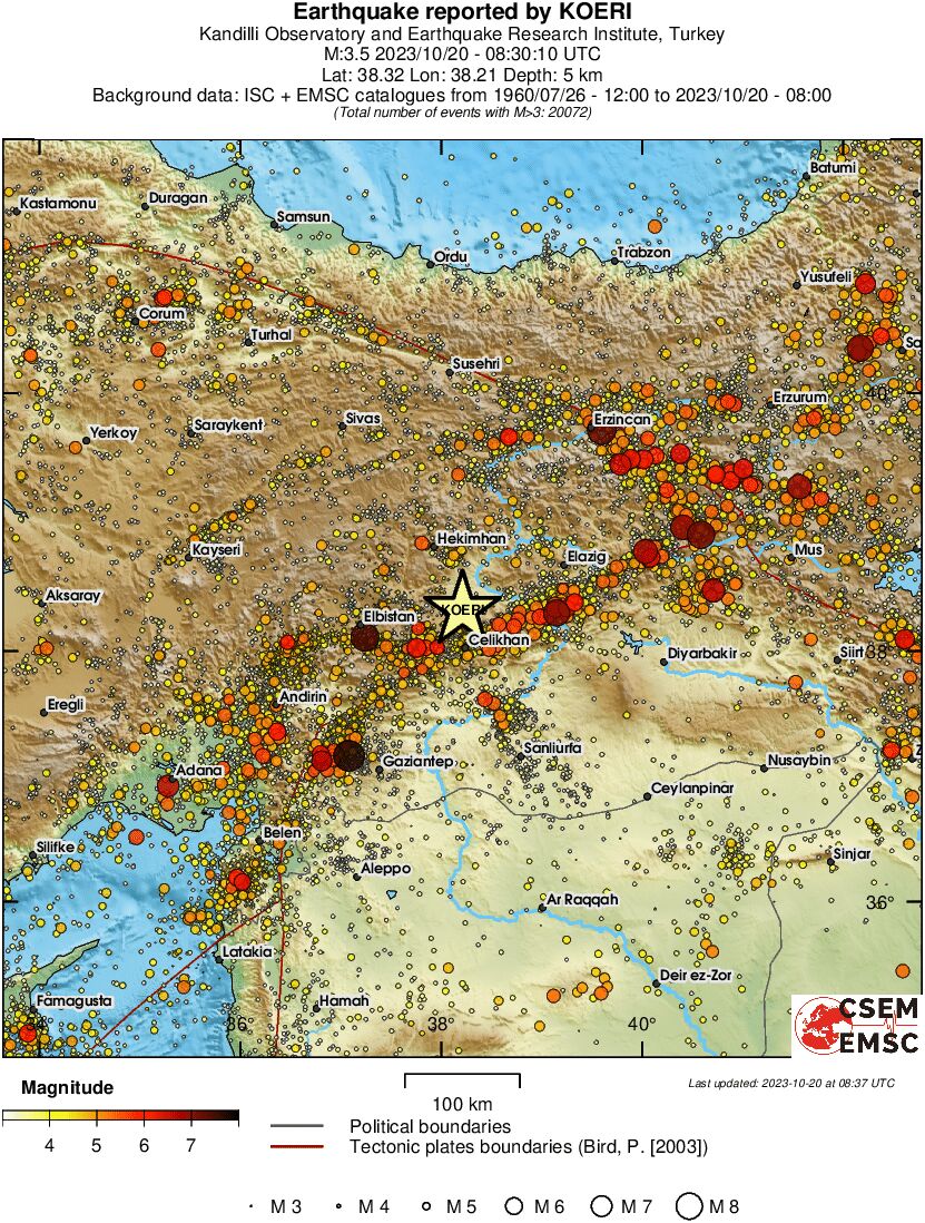 regional magnitude historical seismicity