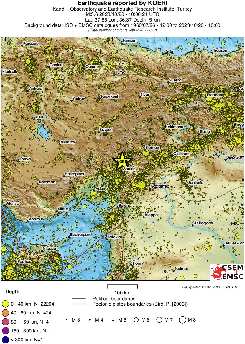 regional historical seismicity