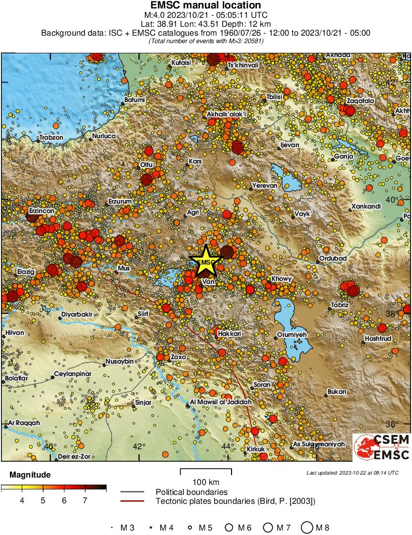 regional magnitude historical seismicity