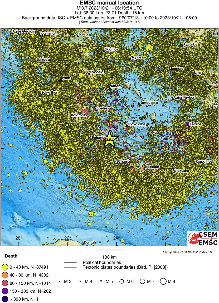 regional historical seismicity