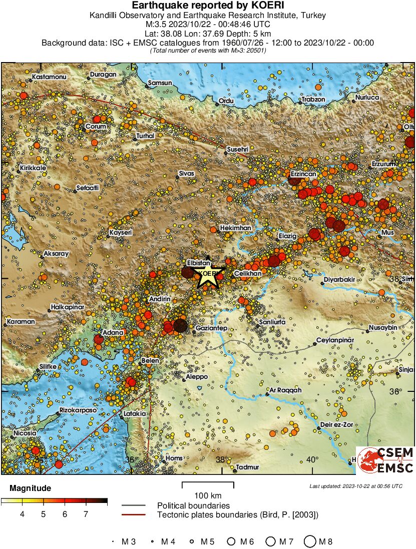 regional magnitude historical seismicity