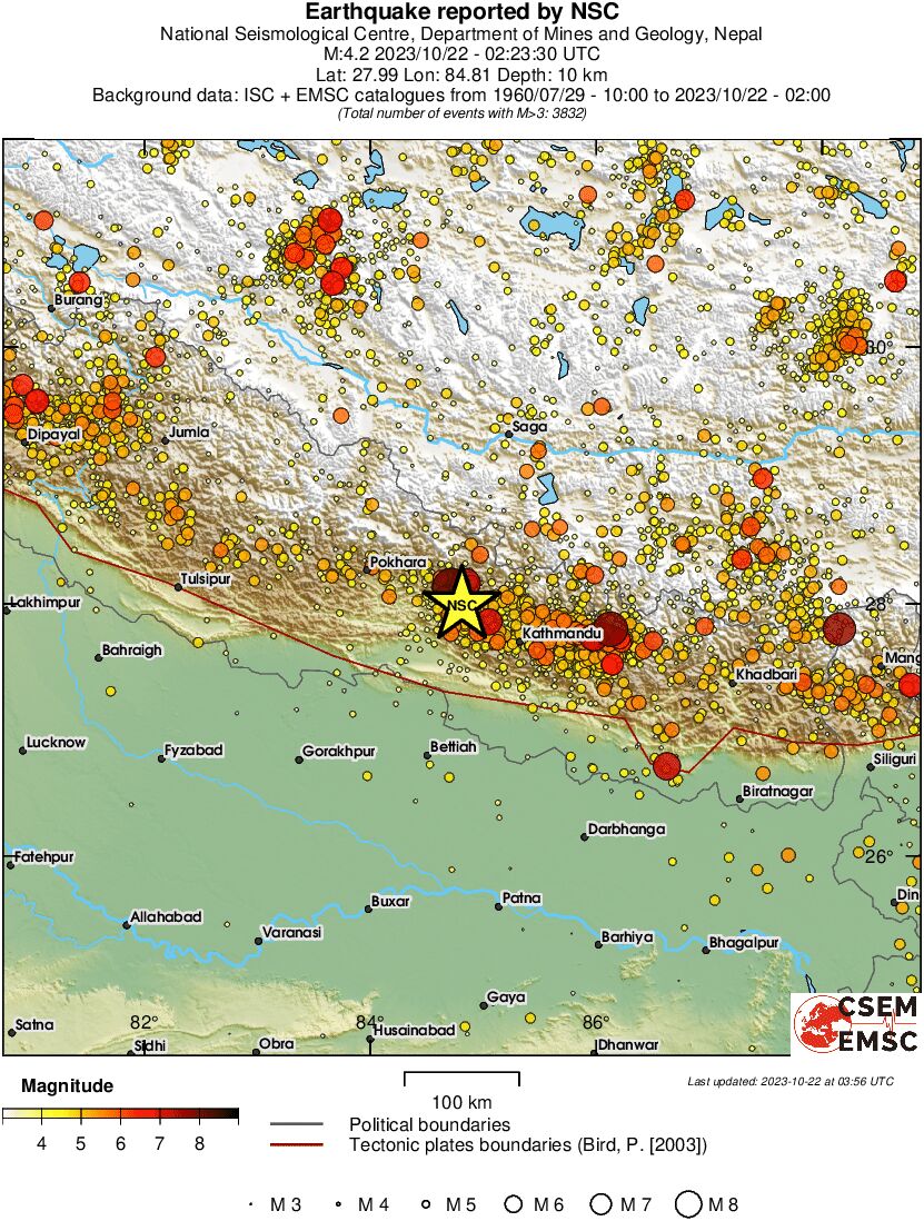 regional magnitude historical seismicity