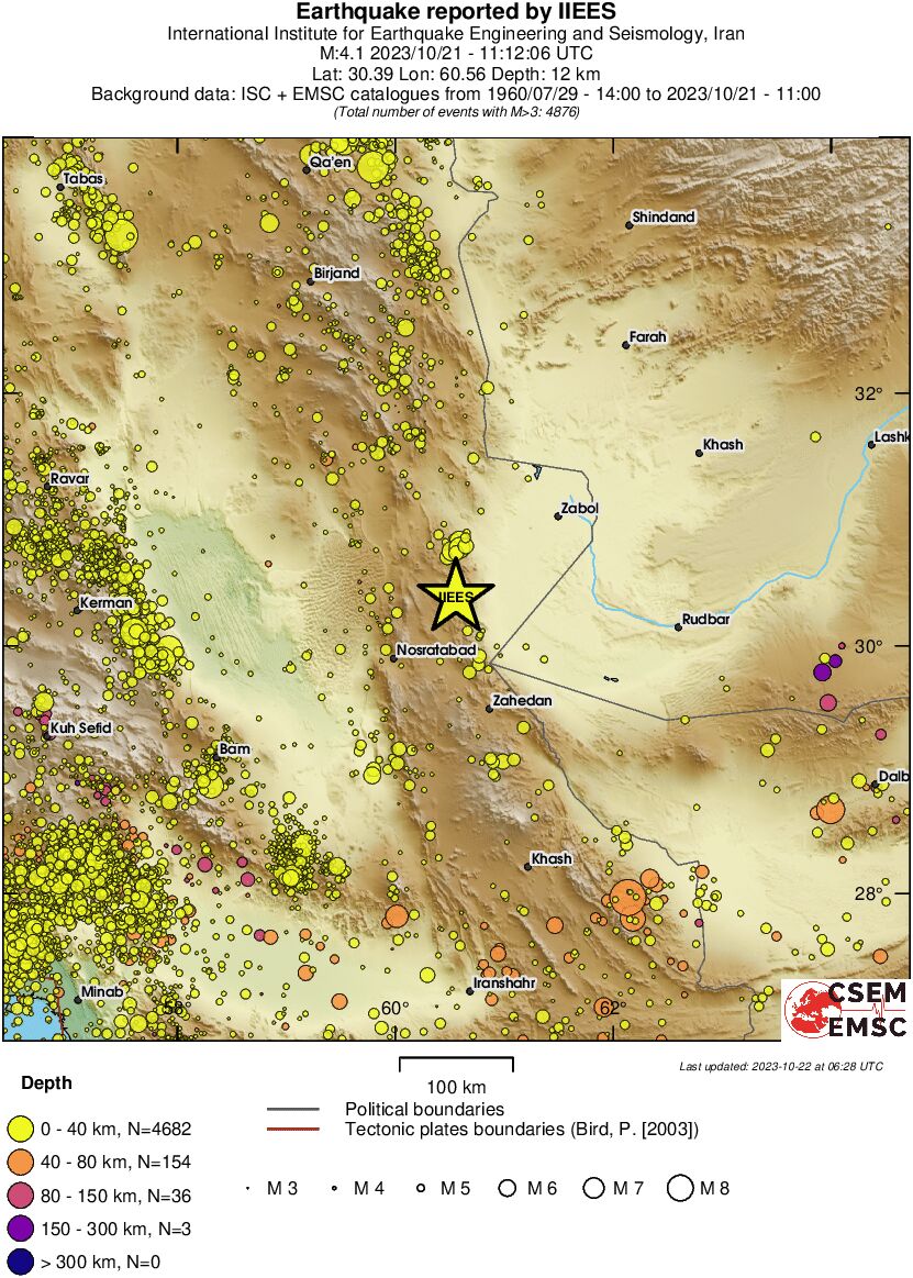 regional historical seismicity