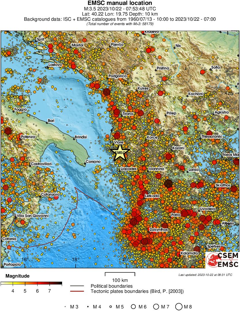 regional magnitude historical seismicity