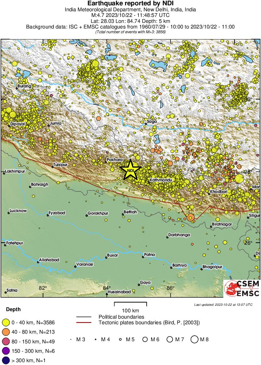 regional historical seismicity