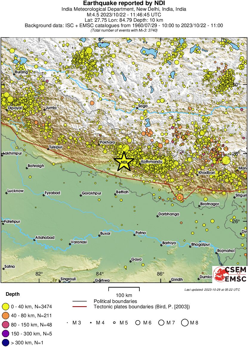 regional historical seismicity