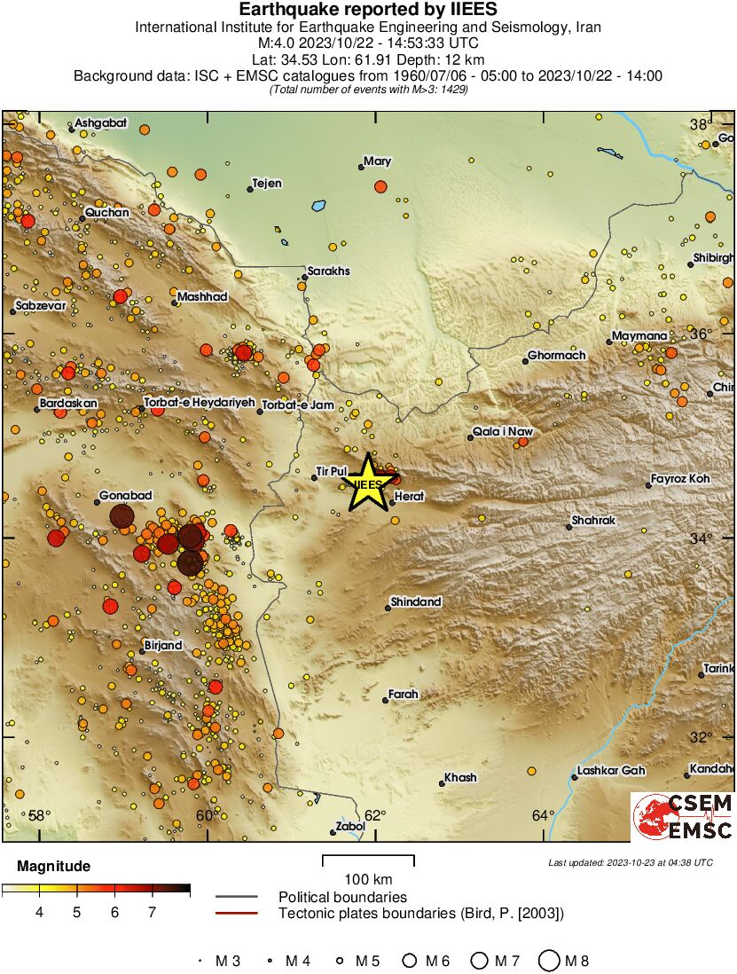 regional magnitude historical seismicity