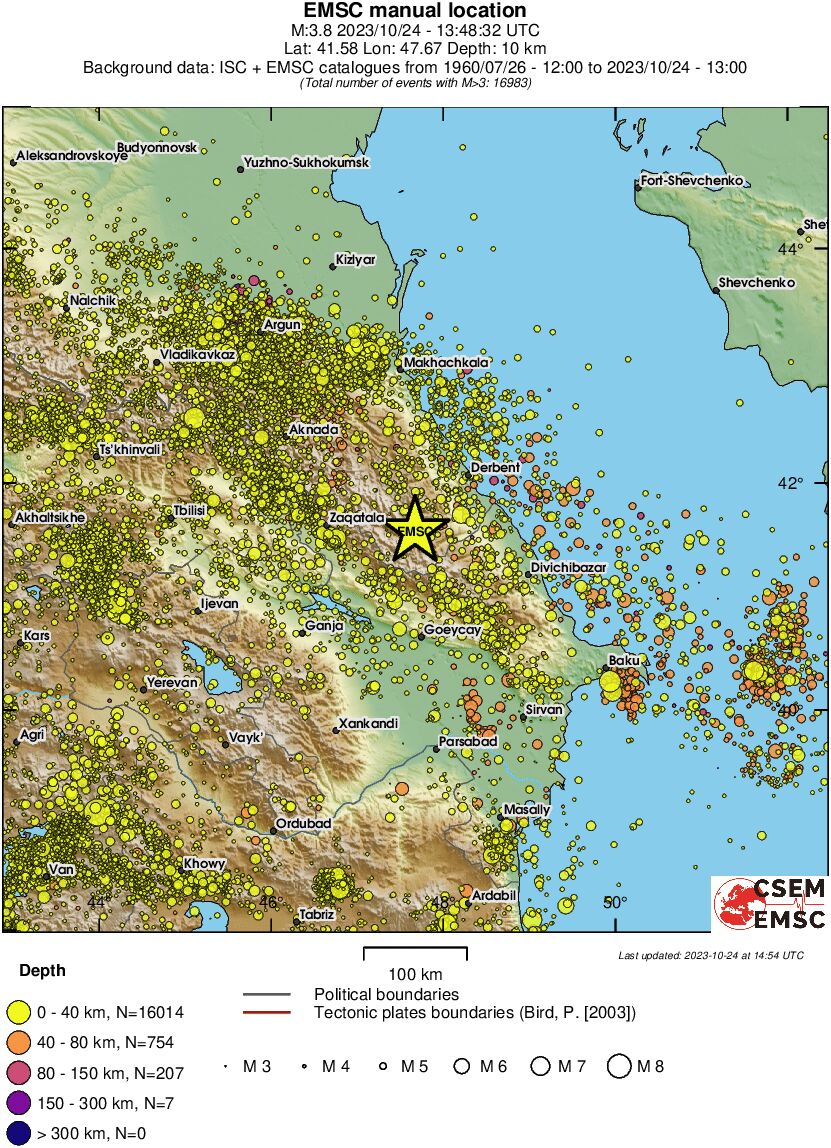 regional historical seismicity