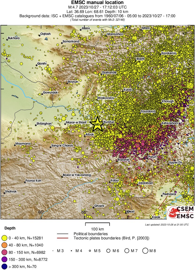regional historical seismicity