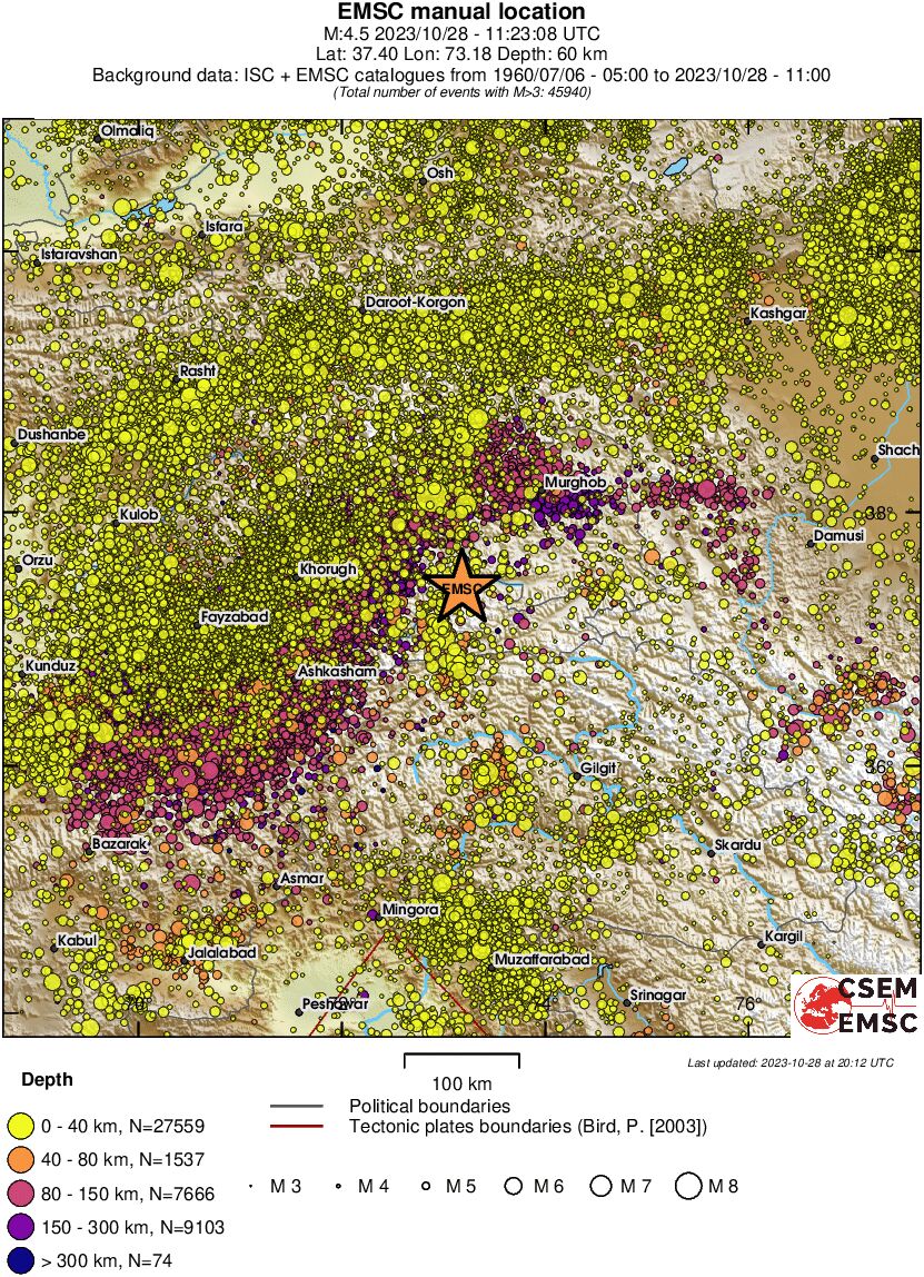 regional historical seismicity