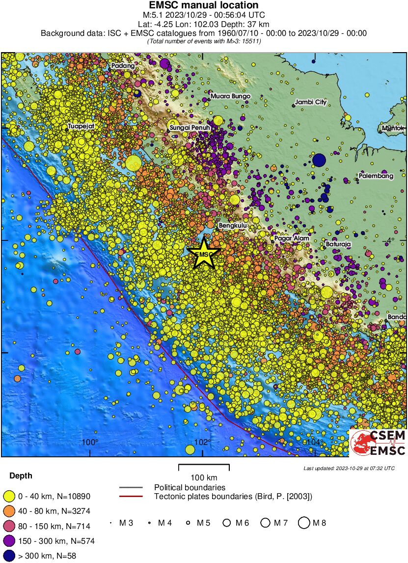 regional historical seismicity