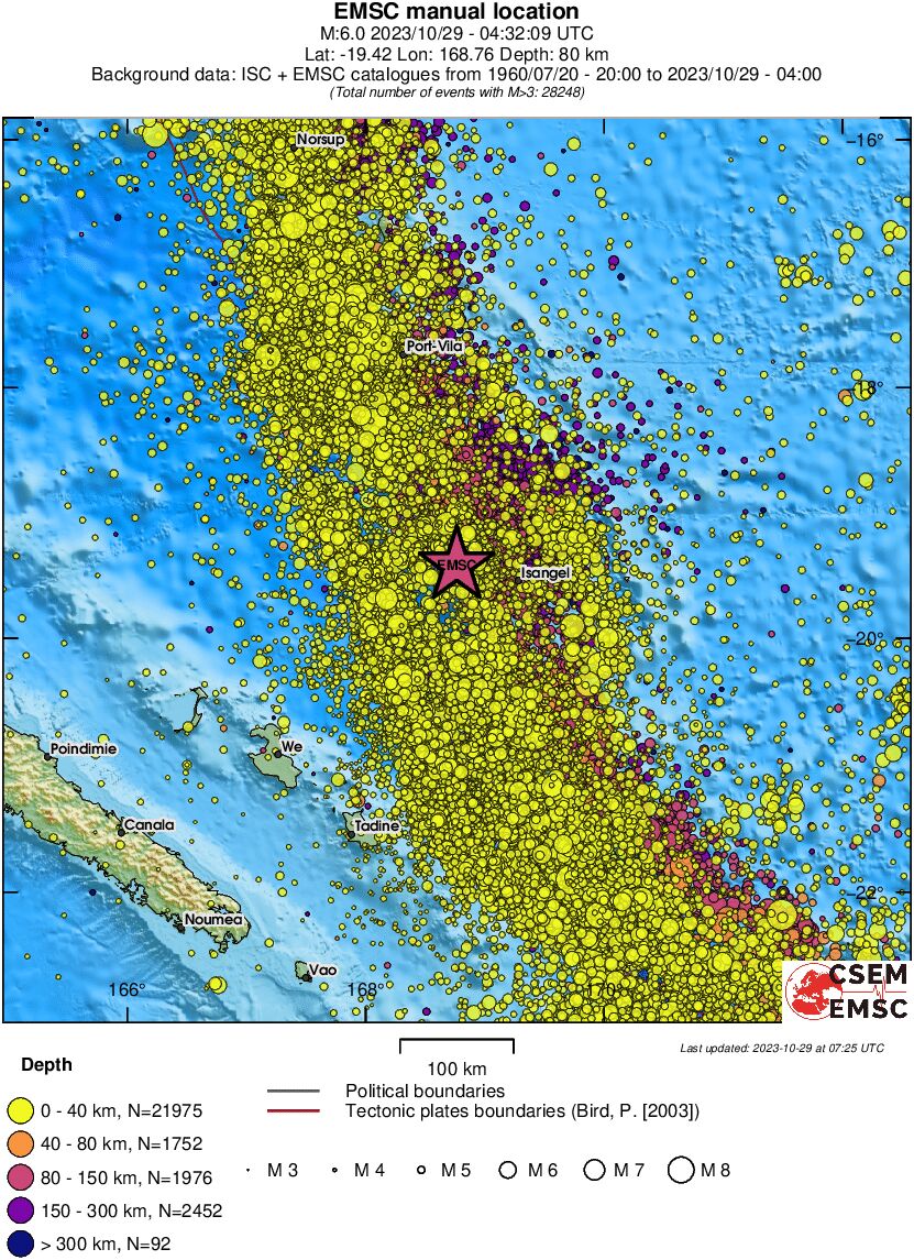 regional historical seismicity