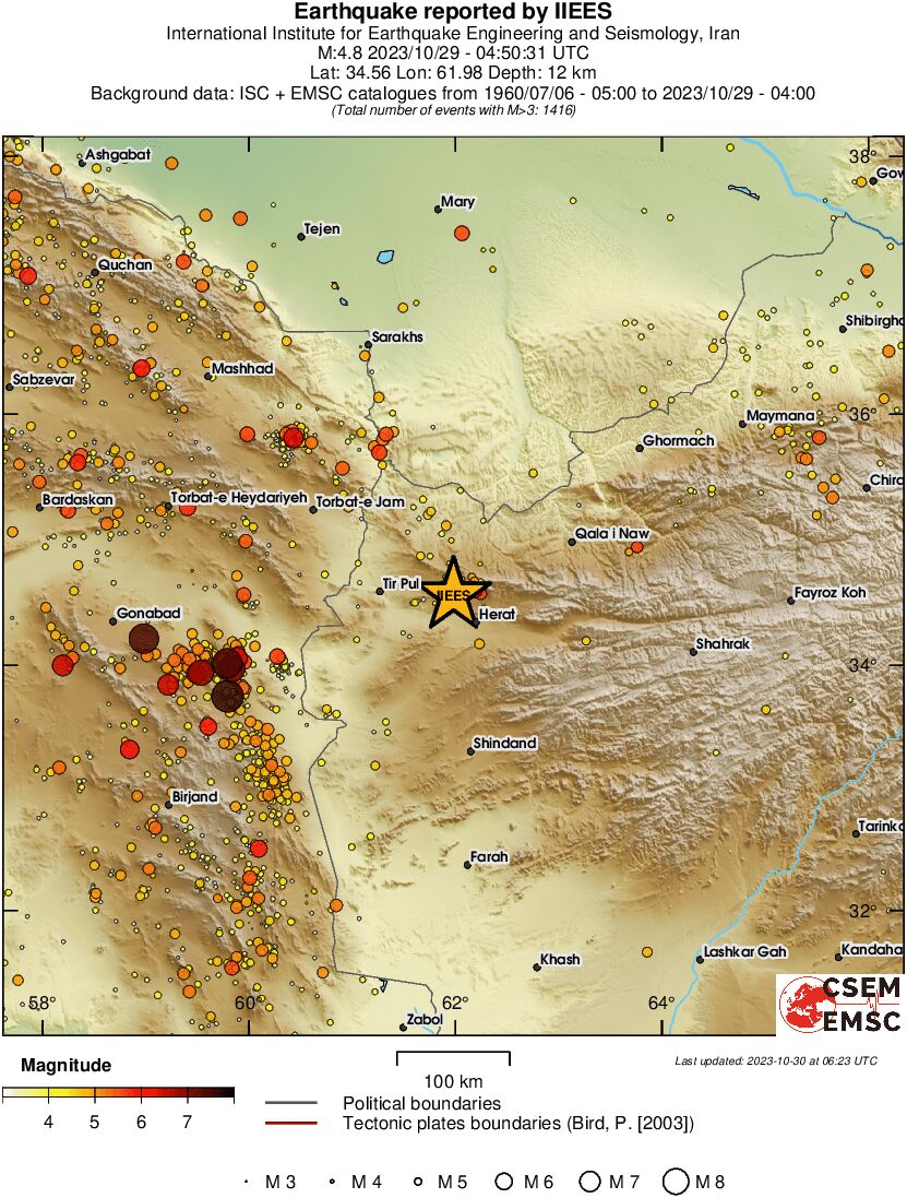 regional magnitude historical seismicity