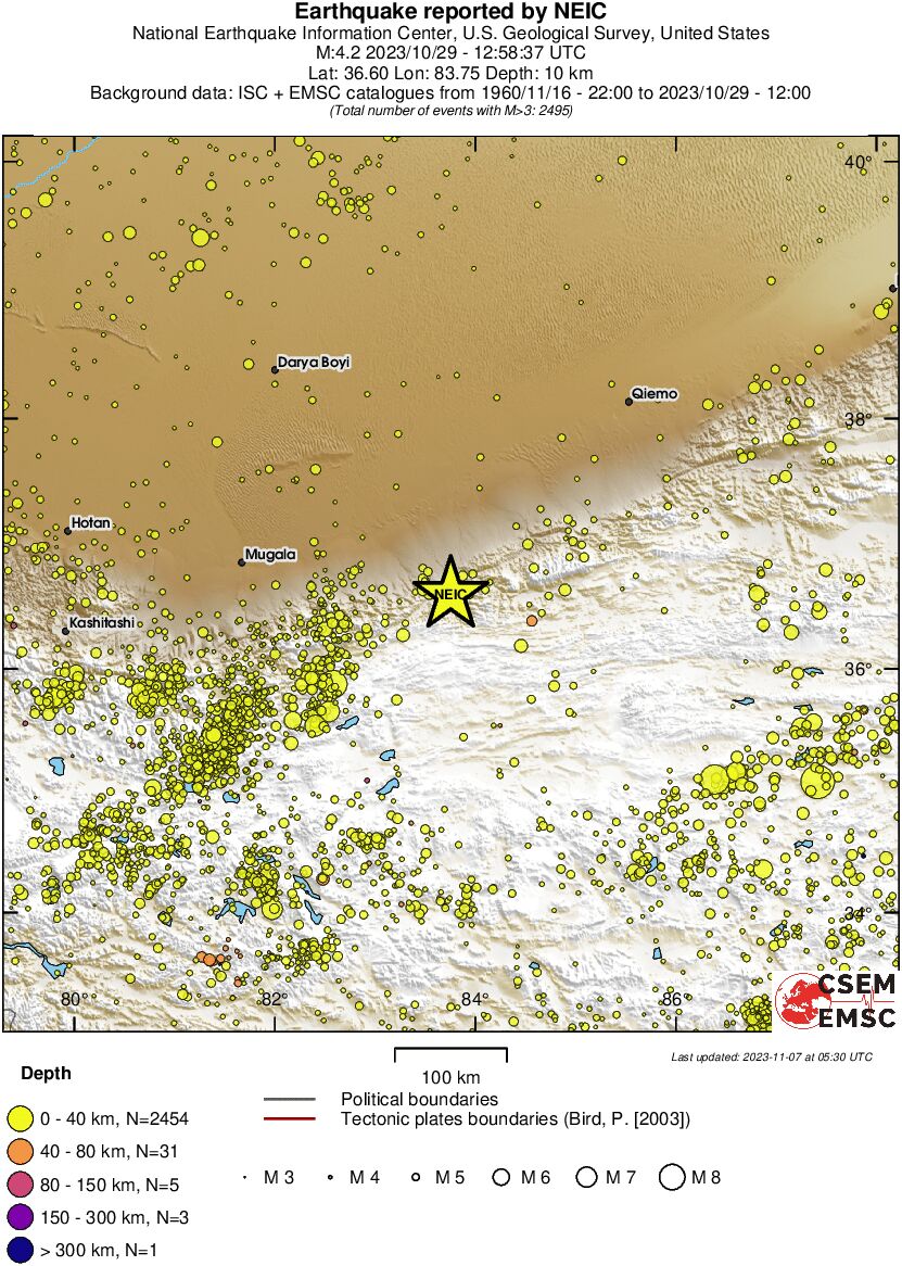 regional historical seismicity