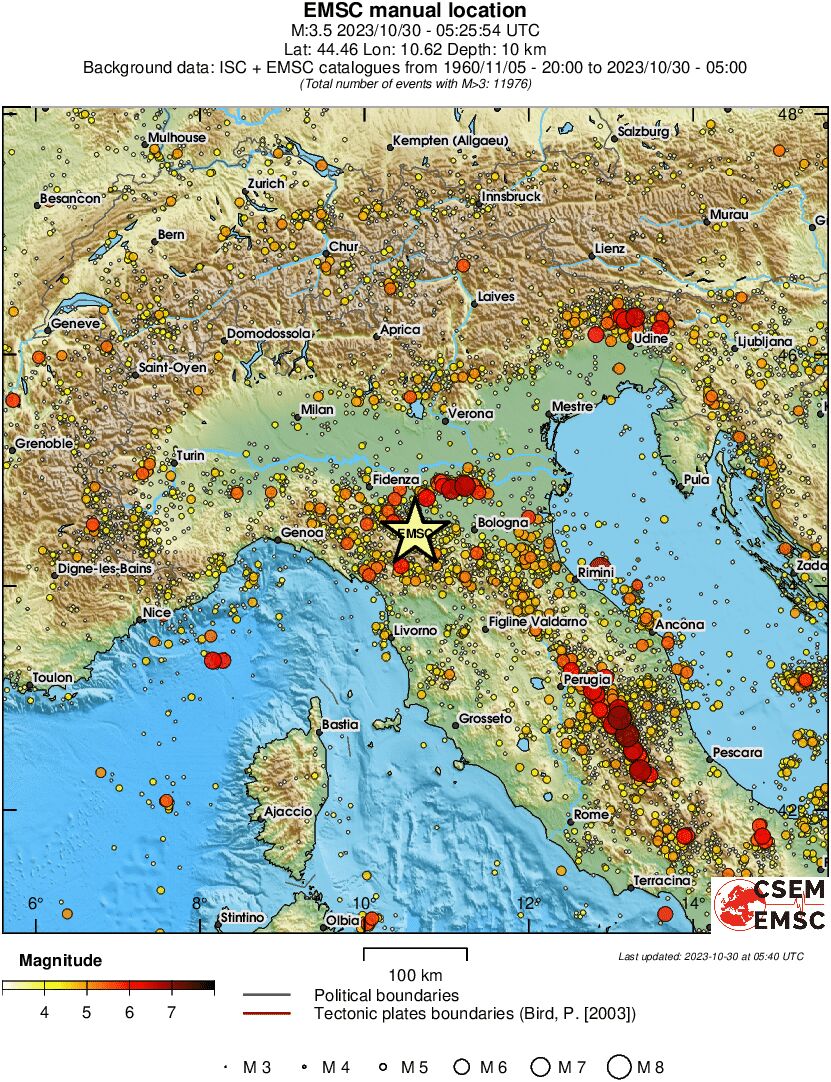 regional magnitude historical seismicity