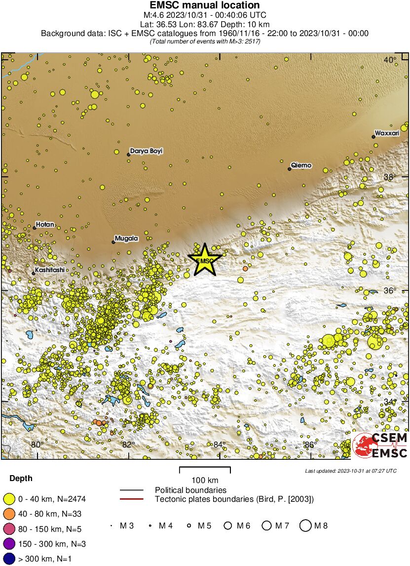 regional historical seismicity