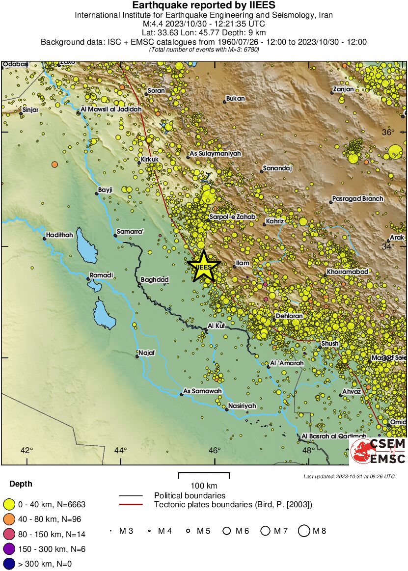 regional historical seismicity