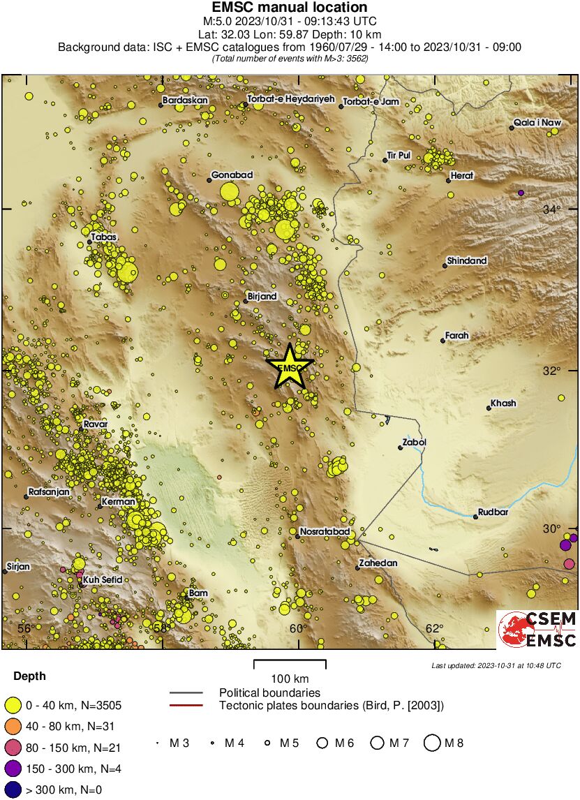 regional historical seismicity