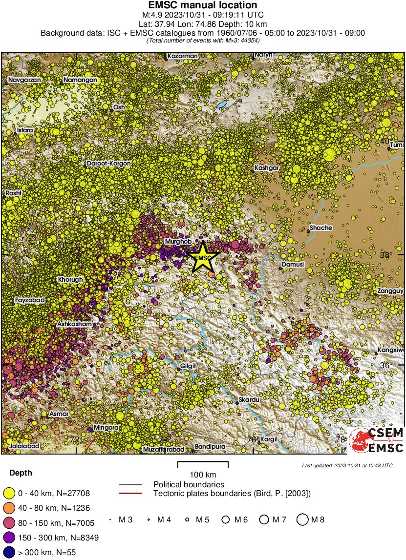 regional historical seismicity
