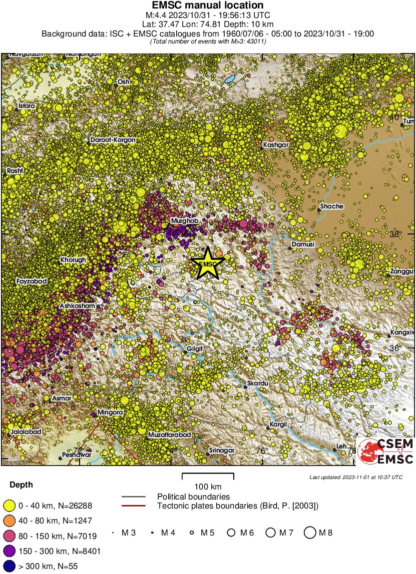 regional historical seismicity