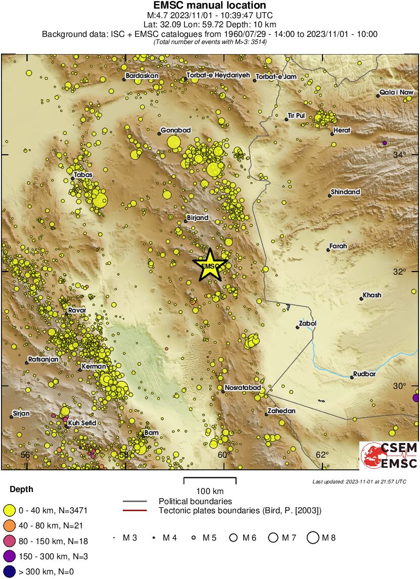 regional historical seismicity